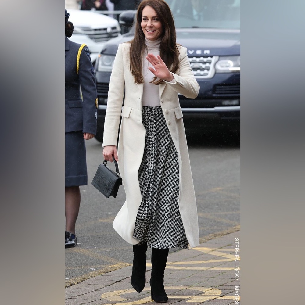 Zara houndstooth skirt ASO Kate Middleton